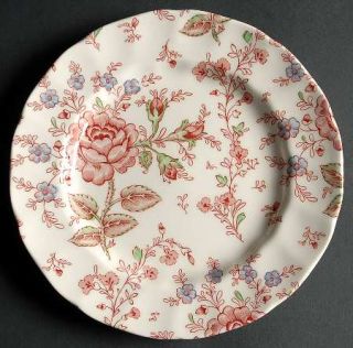 Johnson Brothers Rose Chintz Pink (Made In EnglandStamp Salad Plate, Fine Chin