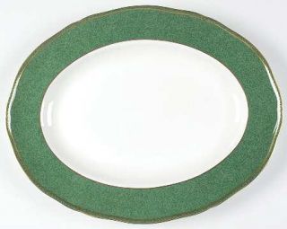 Wedgwood Crown Emerald 14 Oval Serving Platter, Fine China Dinnerware   Bone, G