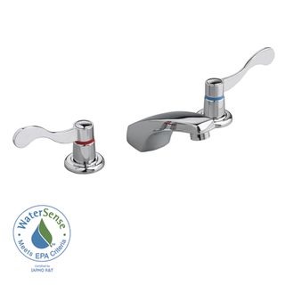 Heritage Widespread 2 handle Low arc Polished Chrome Bathroom Faucet