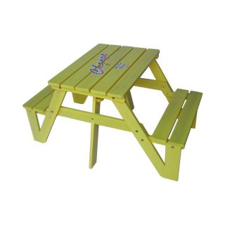 Kids Picnic Table   Yellow Multicolor   MM20322