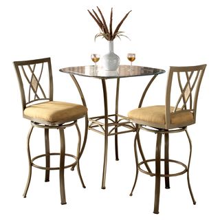 Brookside 3 piece Brown Powder Coated Bistro Set