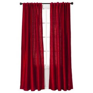 Threshold Faux Silk Window Panel   Red (54x84)