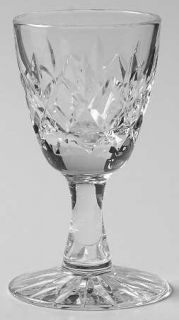 Webb Corbett Clifton Cordial Glass   Cut Criss Cross & Vertical On Bowl