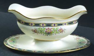 Lenox China Mystic Gravy Boat with Attached Underplate, Fine China Dinnerware  