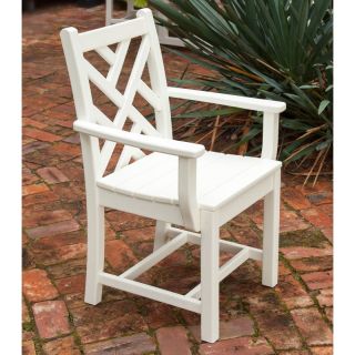 POLYWOOD Chippendale Recycled Plastic Dining Arm Chair   CDD200BL
