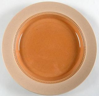 Mikasa Copper Canyon Dinner Plate, Fine China Dinnerware   Tan Rim,Pumpkin Color