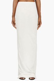 Rick Owens Lilies Ivory White Crossover Maxi Skirt