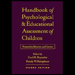 Handbook of Psychological and Educational Assessment of Children  Personality, Behavior, and Context