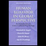 Human Behavior in Global Perspective  An Introduction to Cross Cultural Psychology