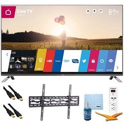 LG 70 240Hz 1080p 3D LED Smart HDTV Plus Tilting Mount & Hook Up Bundle (70LB71
