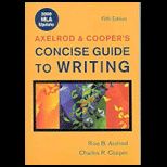 Axelrod / Coopers Concise Guide to Writing   MLA Update / I cite