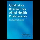 Qualitative Research For Allied Health