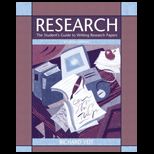 Research : Students Guide to Writing Research Papers