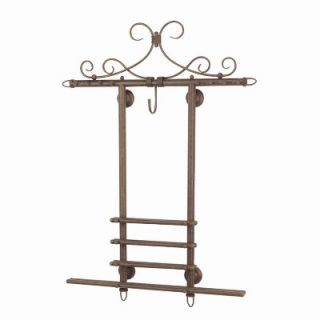 Wall Rack Old Brown Finish