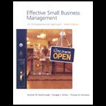 Effective Small Business Management   With Carp  Manag