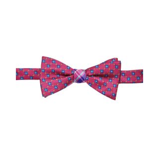 Stafford Pre Tied Contrast Knot Silk Bow Tie, Red, Mens