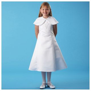 Keepsake 2 pc. Halter Dress with Cape, White, Girls