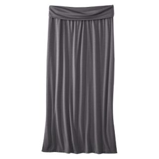 Mossimo Supply Co. Juniors Plus Size Fold Over Waist Maxi Skirt   Gray 1