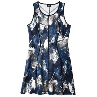 Mossimo Womens Sleeveless Fit and Flare Dress   Athens Blue M