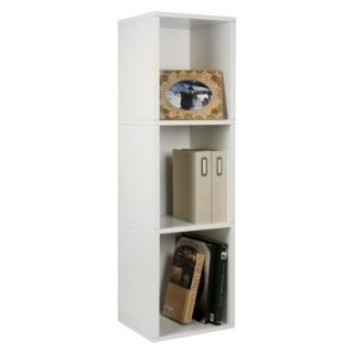 Way Basics Cube Plus Eco Friendly Modern 3 Shelf Storage Unit, White