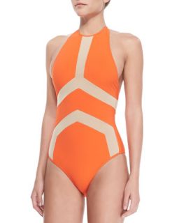 Womens Halter Top One Piece Swimsuit   Suboo