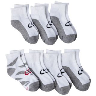 C9 by Champion Boys 6 Pack Socks   White  Gray L