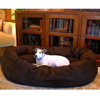 Majestic Pet Suede Bagel Bed   Chocolate (Xlarge)
