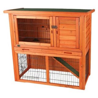 Rabbit Hutch with Sloped Roof   Brown   Large