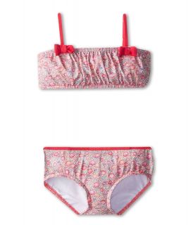 Paul Smith Junior 2 Piece Bikini With Ruffles And Flower Print Girls Swimwear Sets (Pink)