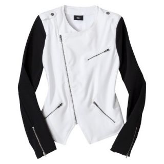 Mossimo Petites Moto Jacket   White/Black SP