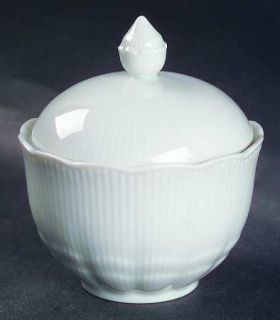 Kaiser Romantica All White Mini Sugar Bowl & Lid, Fine China Dinnerware   All Wh