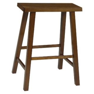 Barstool: Saddle Seat Barstool   Rustic Medium Brown (Oak) (29)
