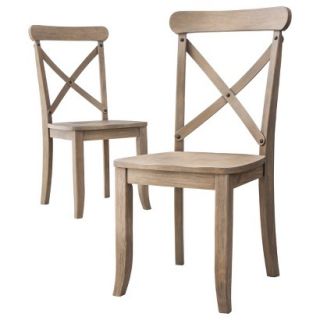 Dining Chair: French Country X Back Dining Chair   Driftwood (Set of 2)