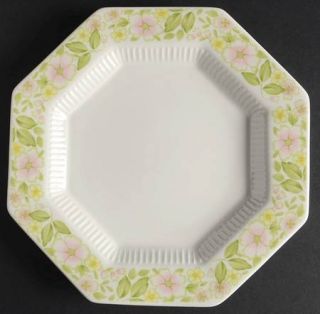 Nikko Aurora Salad Plate, Fine China Dinnerware   Classic,Pink/Yellow Flowers