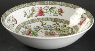 Ridgway (Ridgways) Indian Tree Coupe Cereal Bowl, Fine China Dinnerware   Green