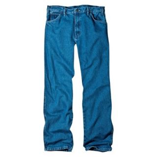 Dickies Mens Relaxed Fit Jean   Stone Washed Blue 36x32