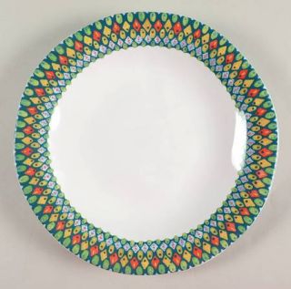 222 Fifth (PTS) Mayan Jewel Dinner Plate, Fine China Dinnerware   Multicolor Dia