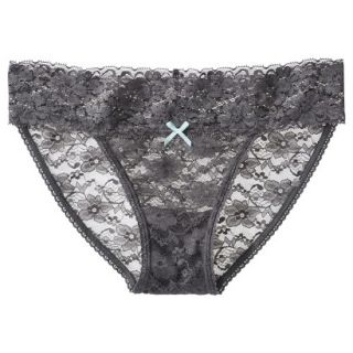 Xhilaration Juniors All Over Lace Bikini   Iron Grey XL