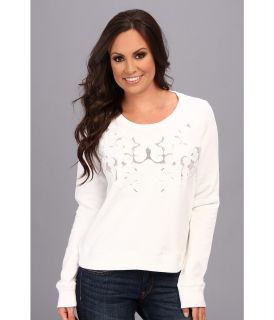 Lucky Brand Mesh Inset Top Womens Sweatshirt (White)