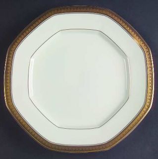 Mikasa Palatial Gold Octagonal Luncheon Plate, Fine China Dinnerware   Gold Encr