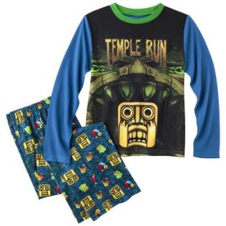 Temple Run Boys 2 Piece Long Sleeve Pajama Set   Blue M