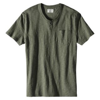 Converse One Star Mens Short Sleeve Henley   Olive S