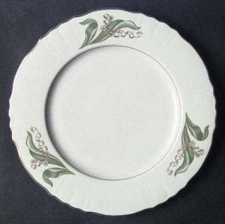 Syracuse Lily Of The Valley (Gold Trm) Dinner Plate, Fine China Dinnerware   Fed