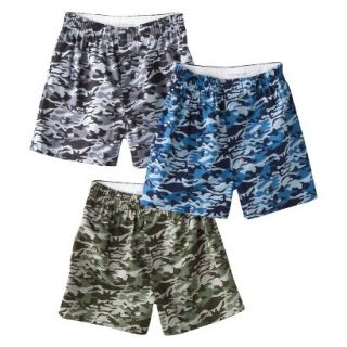 Fruit Of The Loom Boys 3 pack Camo Woven Boxers   Multicolor M