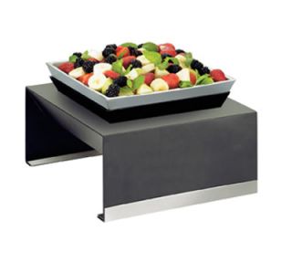 Cal Mil Luxe Cold Concept Platter Riser   13 1/4x12 1/4x5, Porcelain, Black