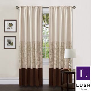 Lush Decor Hester Green Single 84 inch Curtain Panel
