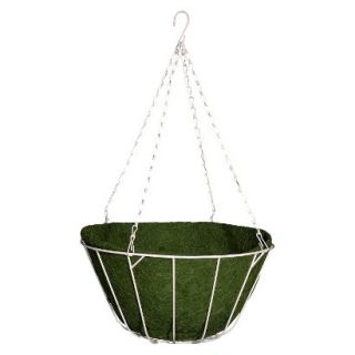 12 Chateau Hanging Basket  Green  White Chain