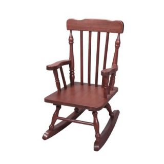 Kids Rocking Chair: Kids Colonial Rocking Chair   Red Brown (Cherry)