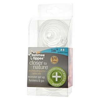 Tommee Tippee Closer To Nature Medium Flow Anti Colic Nipples (2pk)