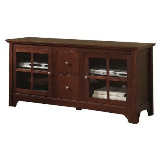 Tv Stand: Walker Edison Solid Wood TV Stand   Mahogany (52)